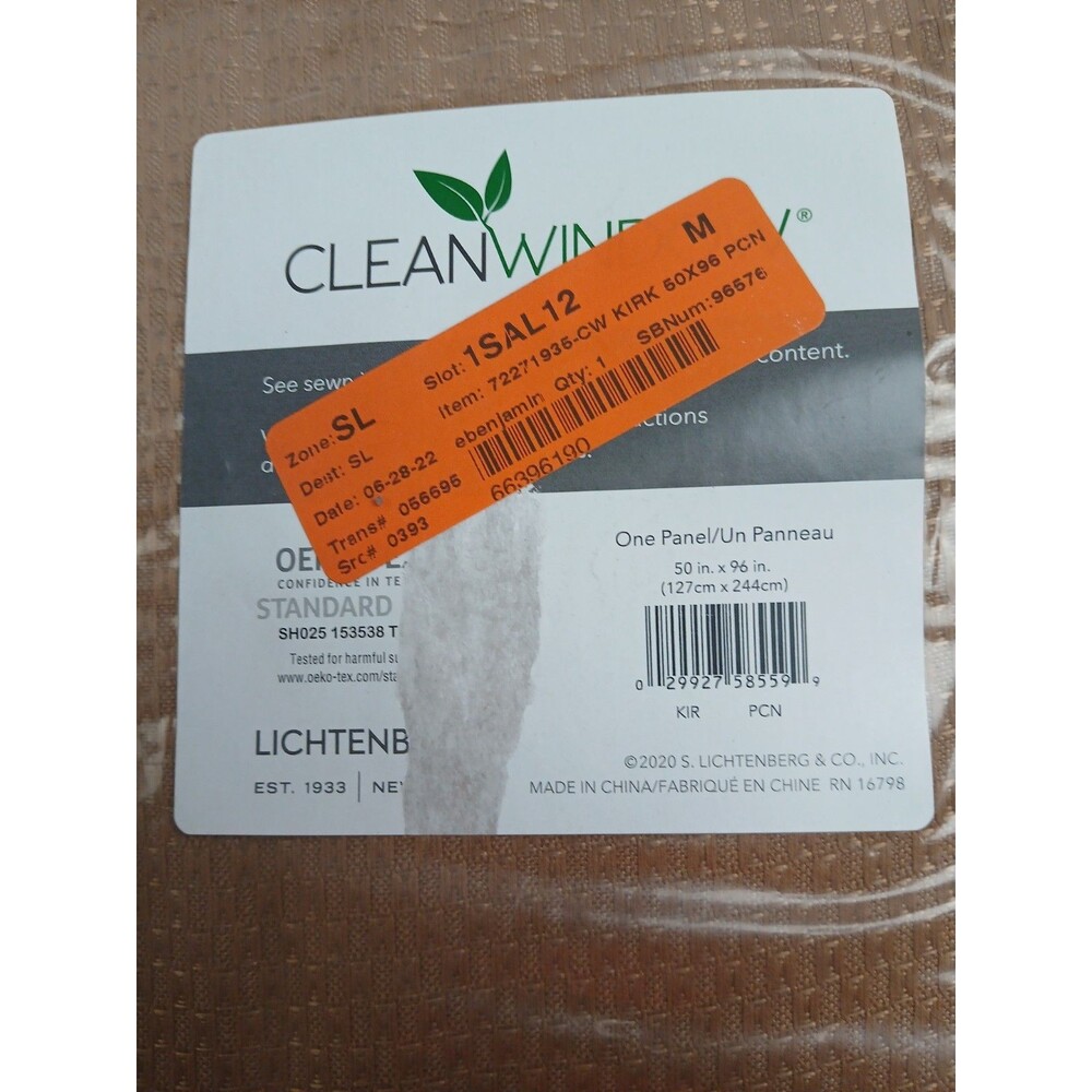 Lichtenberg Clean Window 'PCN' Semi-Sheer Grommet Curtain 50x96 #CT21